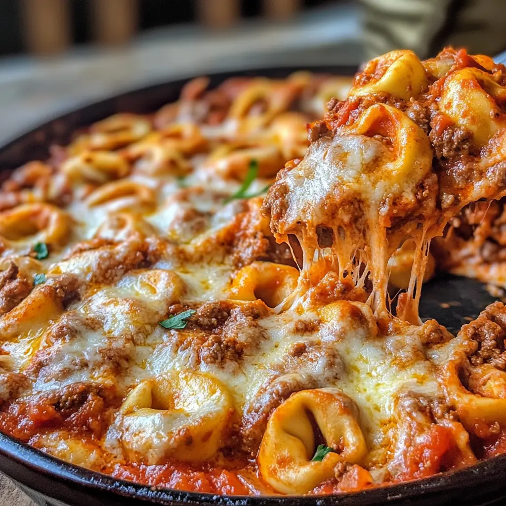 Baked Tortellini with Meat Sauce