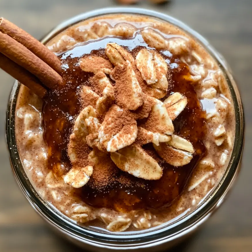 brown sugar and cinnamon overnight oats, overnight oats recipe, healthy breakfast ideas, easy overnight oats, vegan oats recipe, fall breakfast recipes, meal prep breakfast, cinnamon oatmeal, gluten-free breakfast