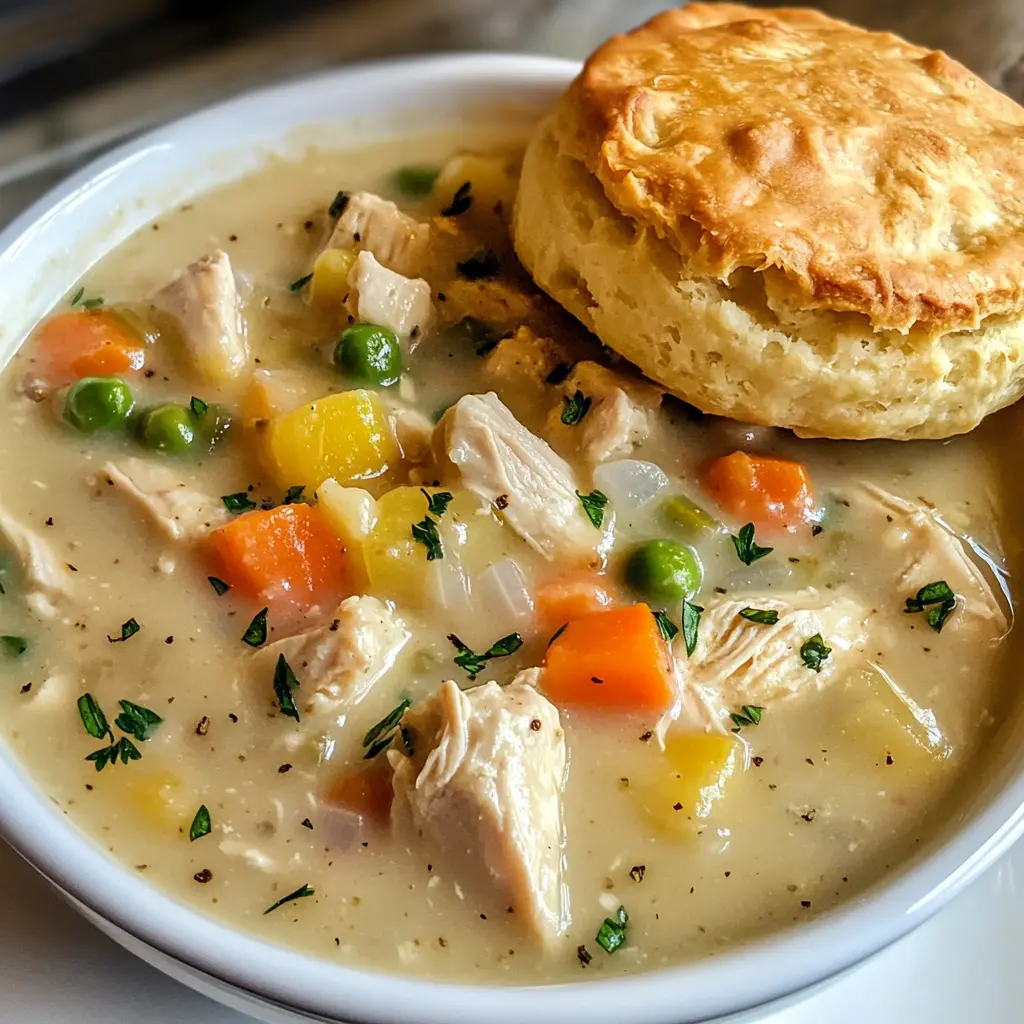 chicken pot pie, pot pie soup, creamy chicken soup, comforting chicken recipes, fall soup recipes, one pot meals, cozy winter dinners