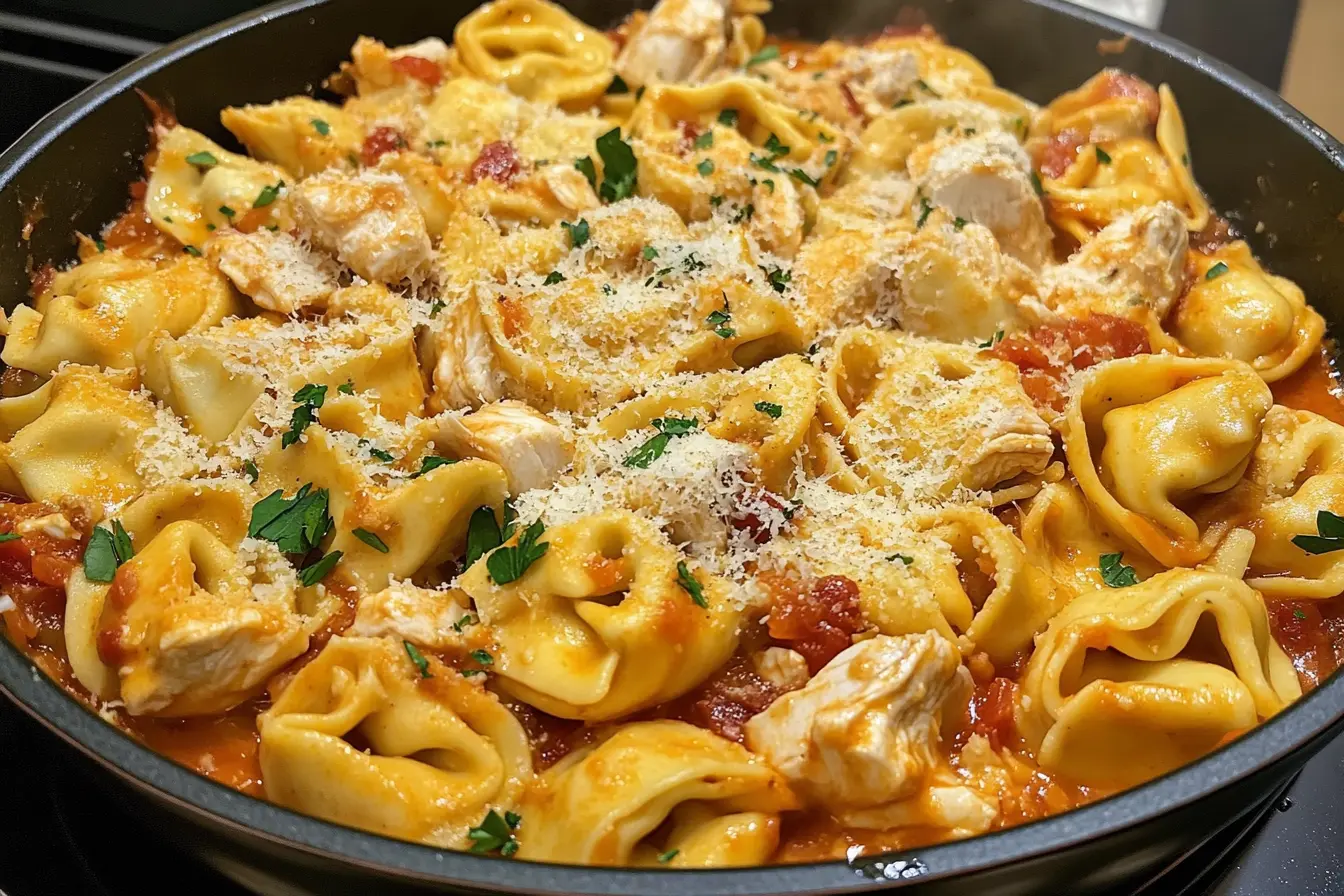 marry me chicken tortellini, creamy chicken tortellini, one pot chicken recipes, easy dinner ideas, romantic dinner recipes, comfort food recipes, pasta recipes, weeknight meals, chicken tortellini casserole