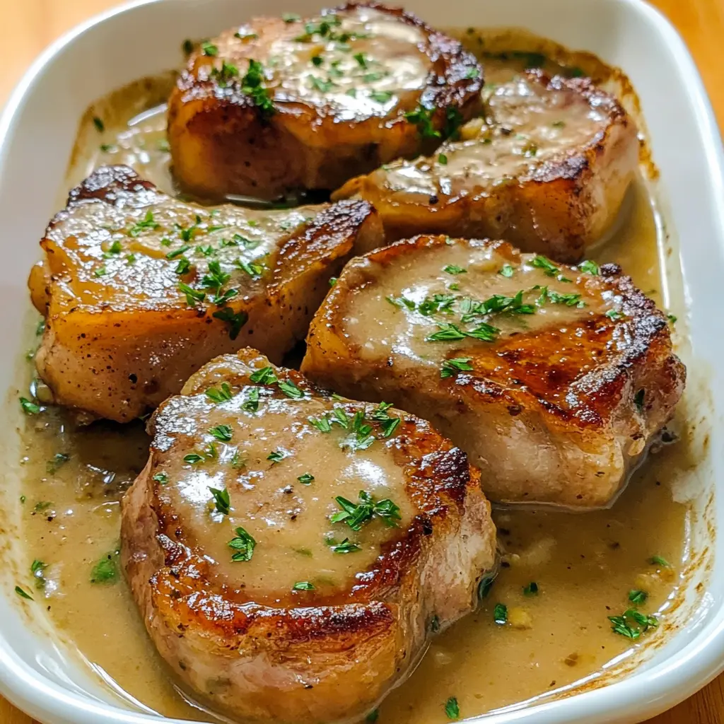 smothered pork chops, creamy pork chop recipe, southern pork chops, comfort food recipes, easy weeknight dinners, one-pan meals, savory gravy recipes, family-friendly dinners, skillet pork chops