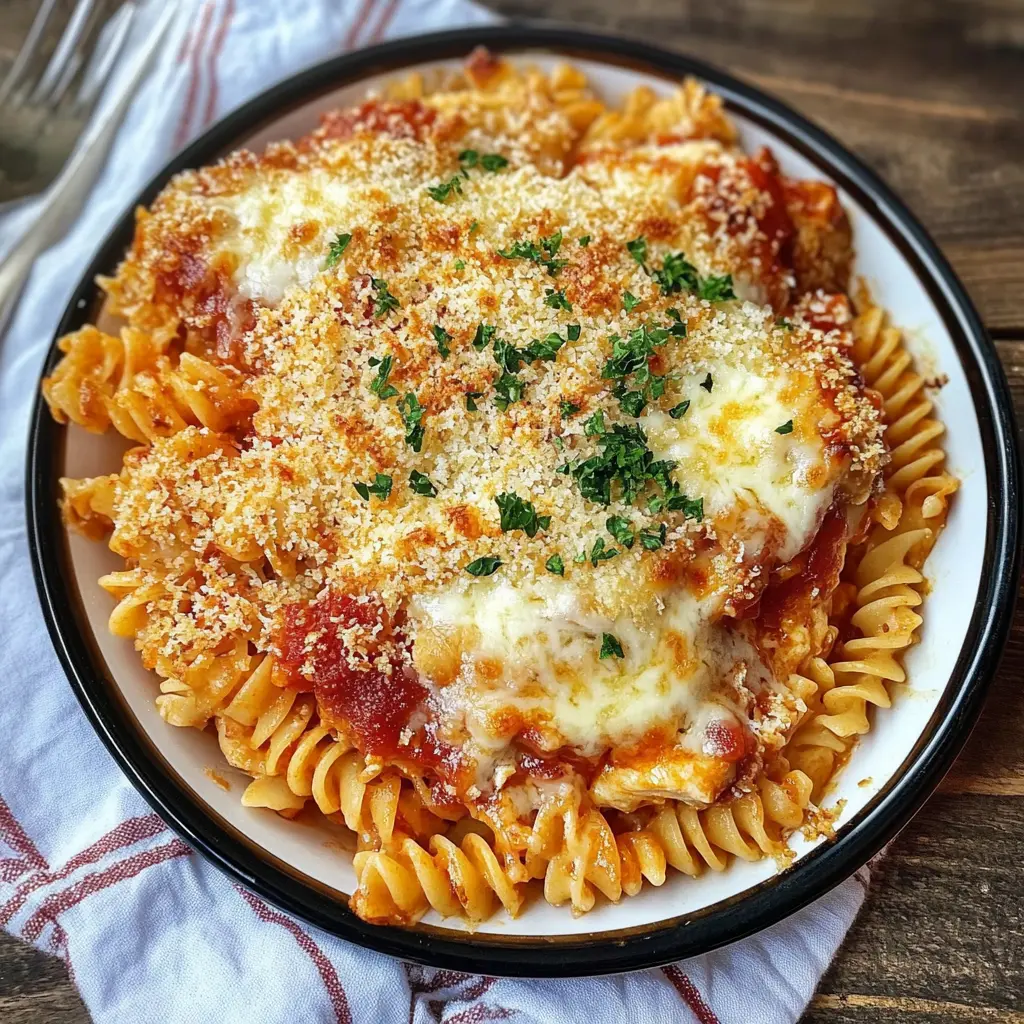 chicken parmesan, pasta casserole, baked chicken recipes, cheesy pasta dishes, comfort food, easy dinner ideas, italian casserole recipes