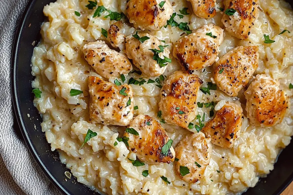 creamy chicken recipes, one-pan meals, parmesan chicken, easy chicken and rice, family-friendly dinners, comforting weeknight meals, creamy rice recipes