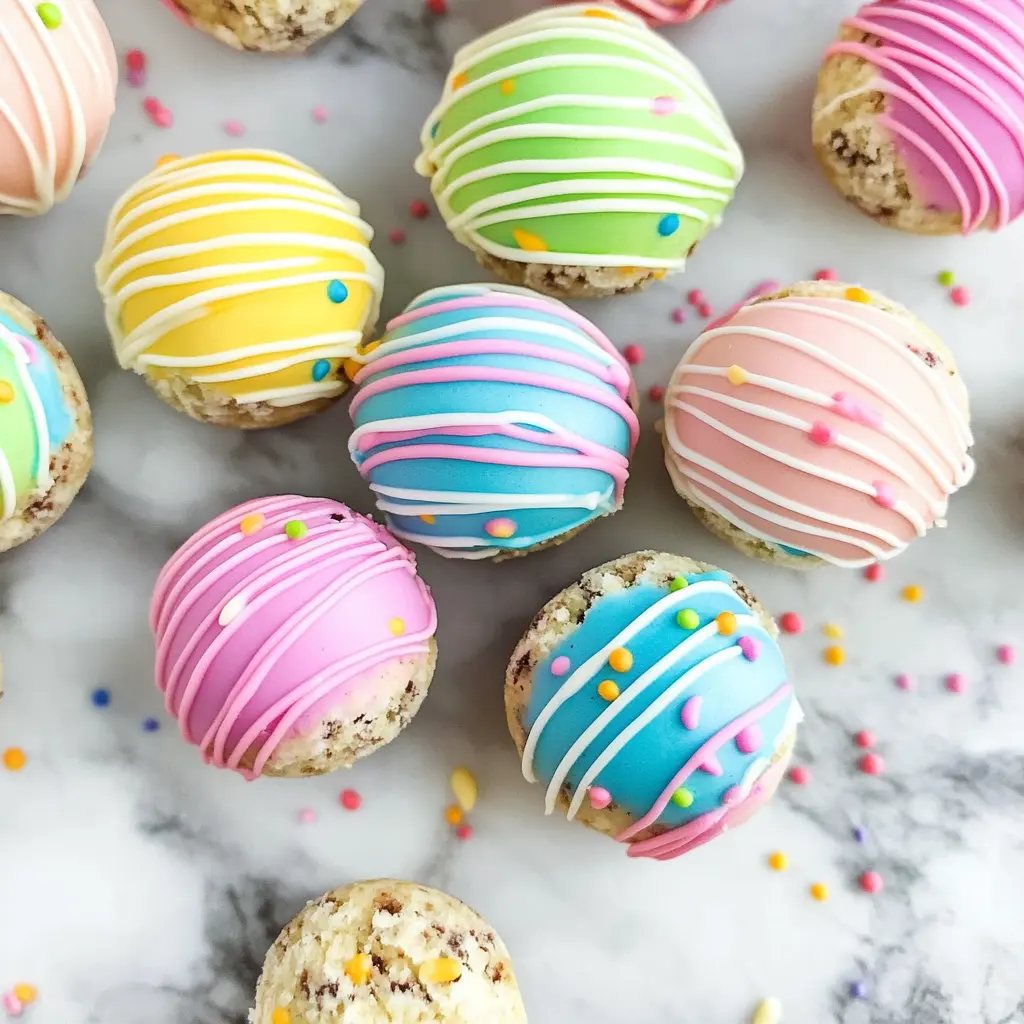 Easter desserts, Oreo cookie balls, no-bake dessert recipes, Easter treats, festive cookie balls, chocolate desserts, spring dessert ideas