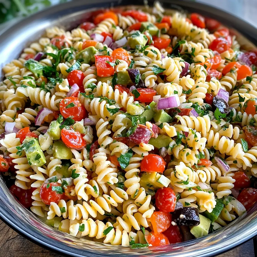 pasta salad, crowd-pleaser pasta salad, easy pasta salad recipe, summer pasta salad, potluck pasta salad, cold pasta salad, picnic recipes