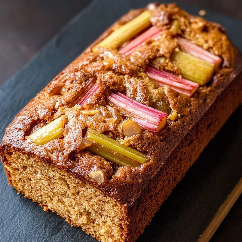 rhubarb cake, ginger loaf cake, spring desserts, homemade loaf cake, rhubarb ginger recipes, fruity cake, easy baking recipes