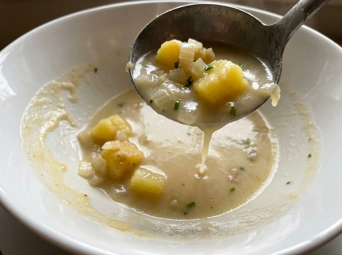 4 Ingredient Potato Soup creamy chunky bowl
