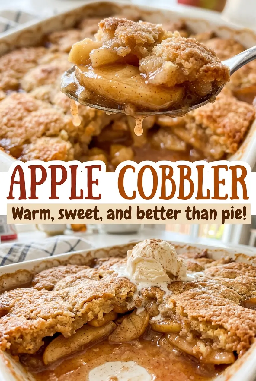 Apple Cobbler golden biscuit topping