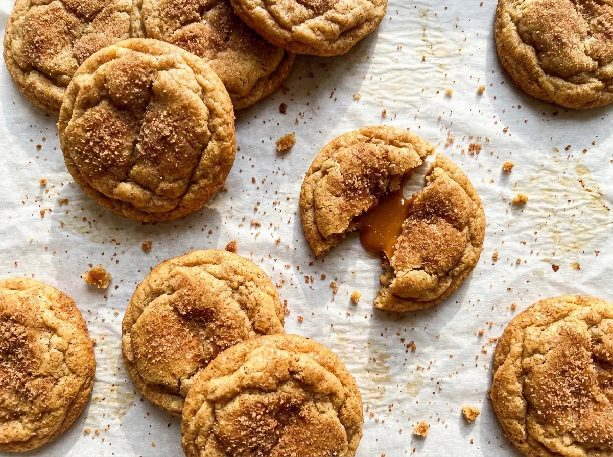 Caramel Apple Cider Cookies, golden and cinnamon-scented