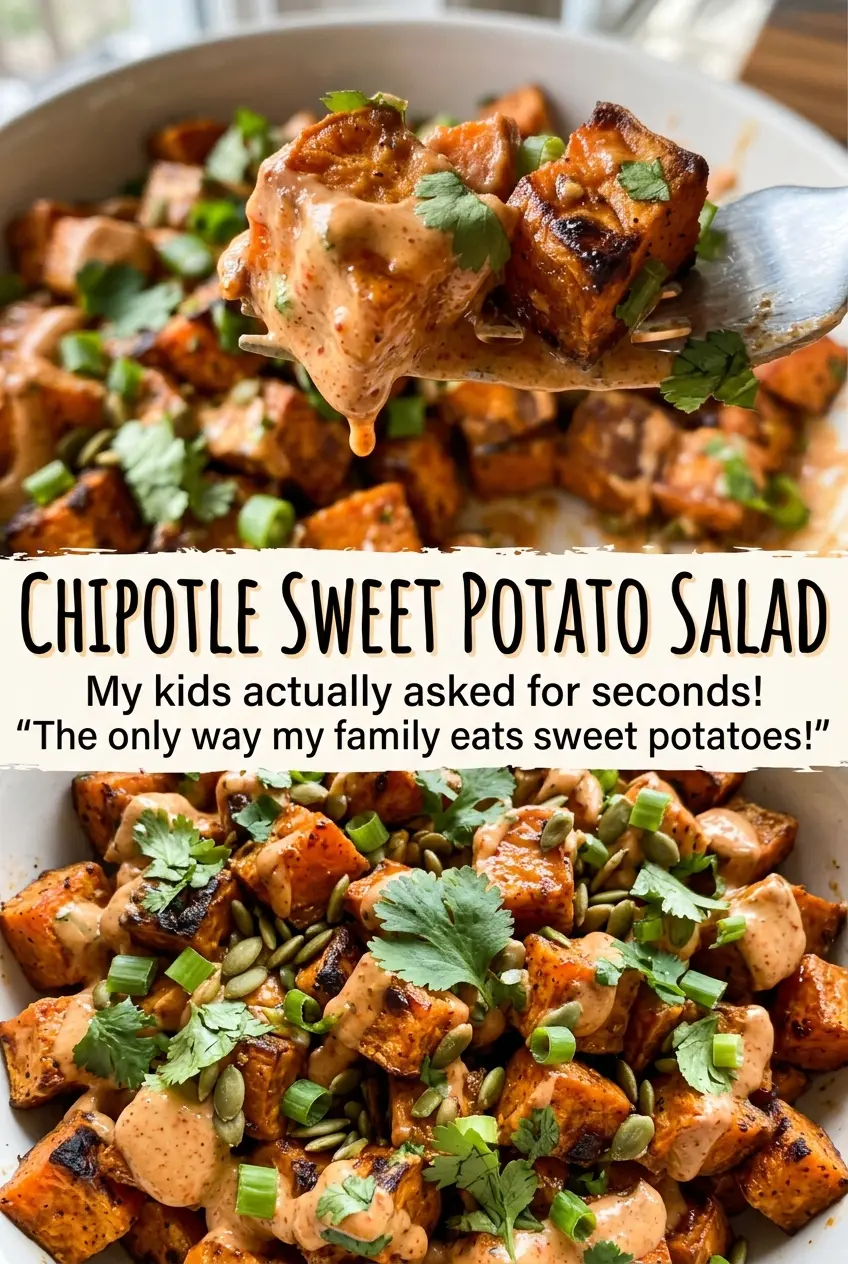 Chipotle Sweet Potato Salad creamy smoky dressing