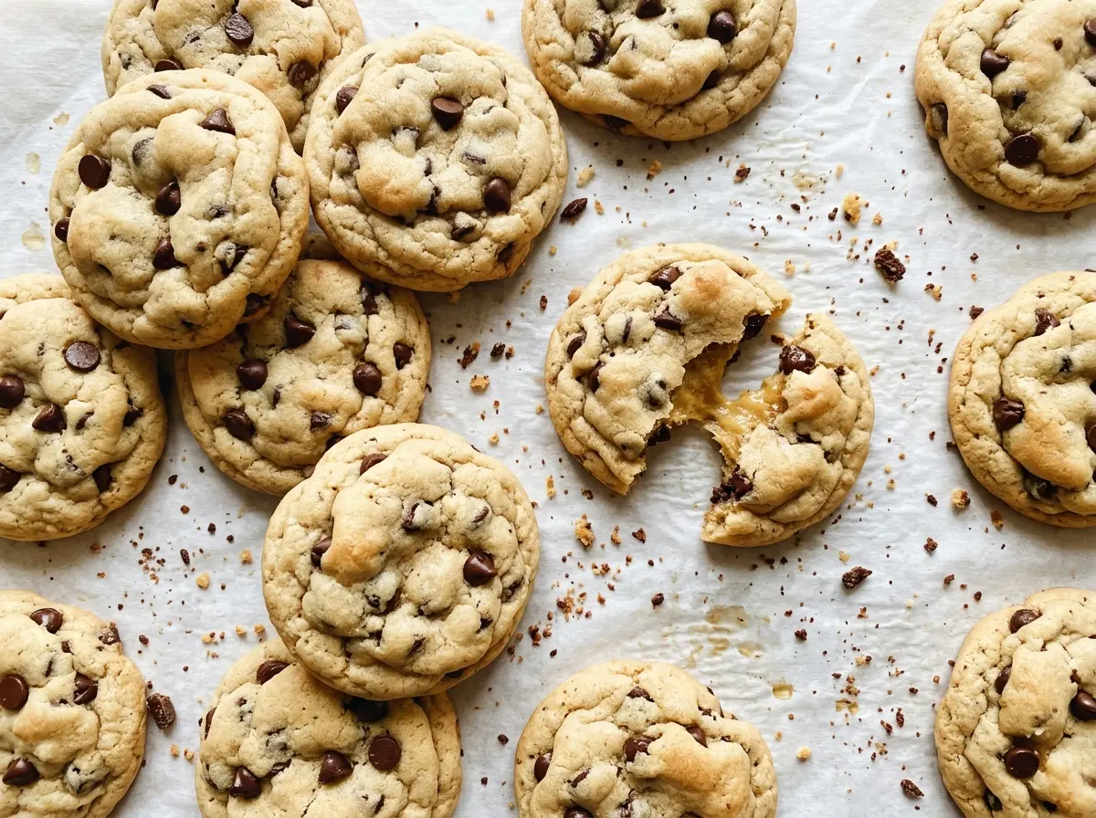 Chocolate Chip Pudding Cookies soft golden edges