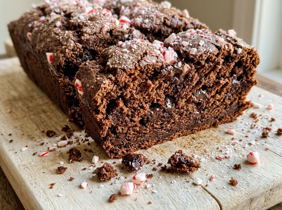 Chocolate Peppermint Bread moist chocolate loaf