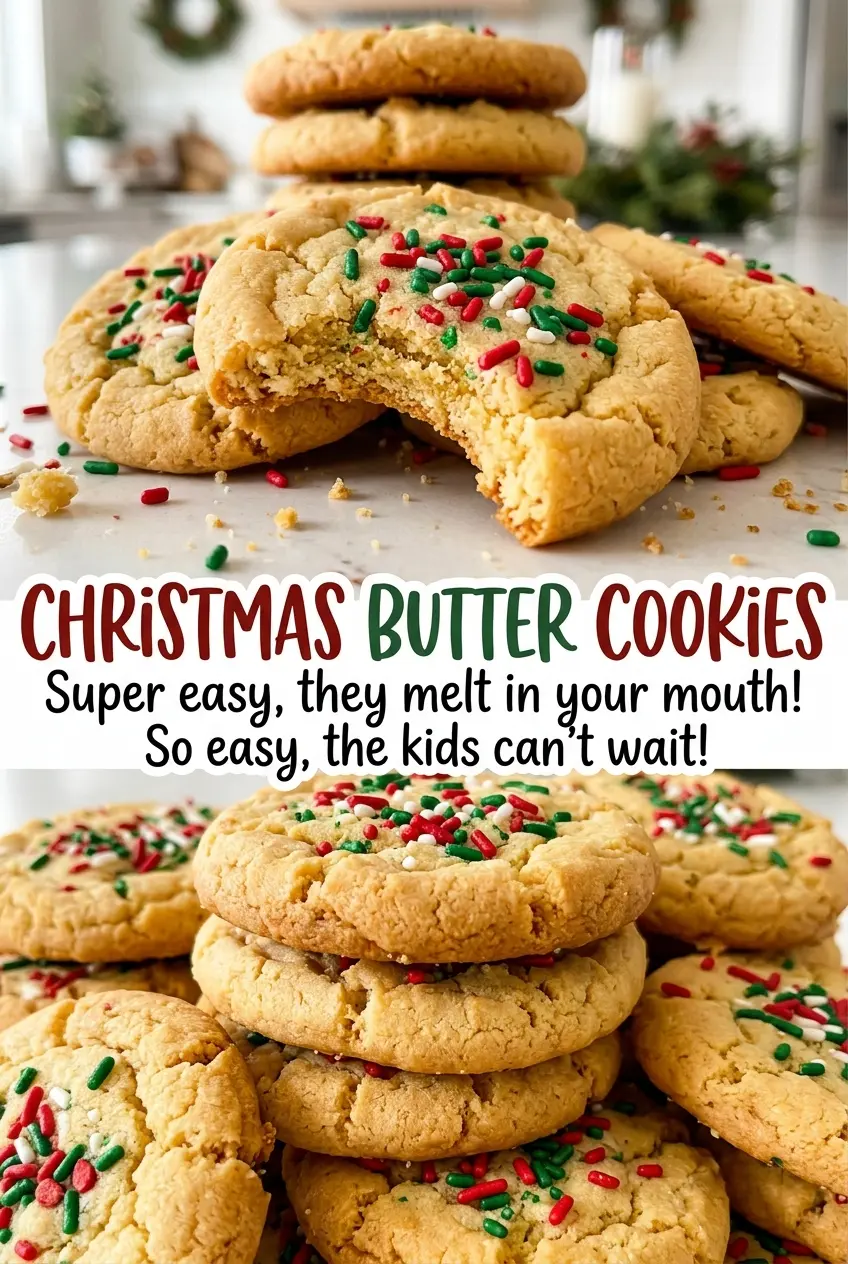 Christmas Butter Cookies golden holiday cutouts
