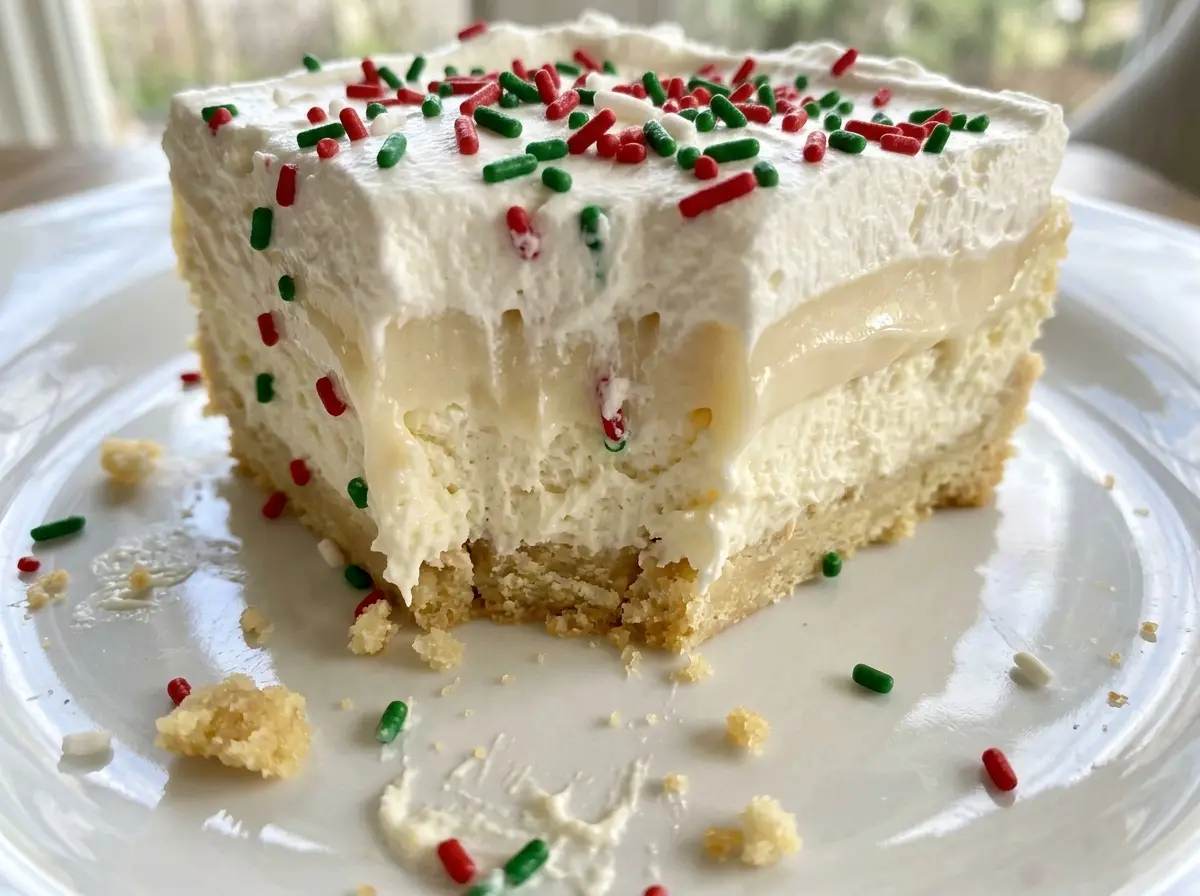 Christmas Cookie Lasagna layered festive dessert