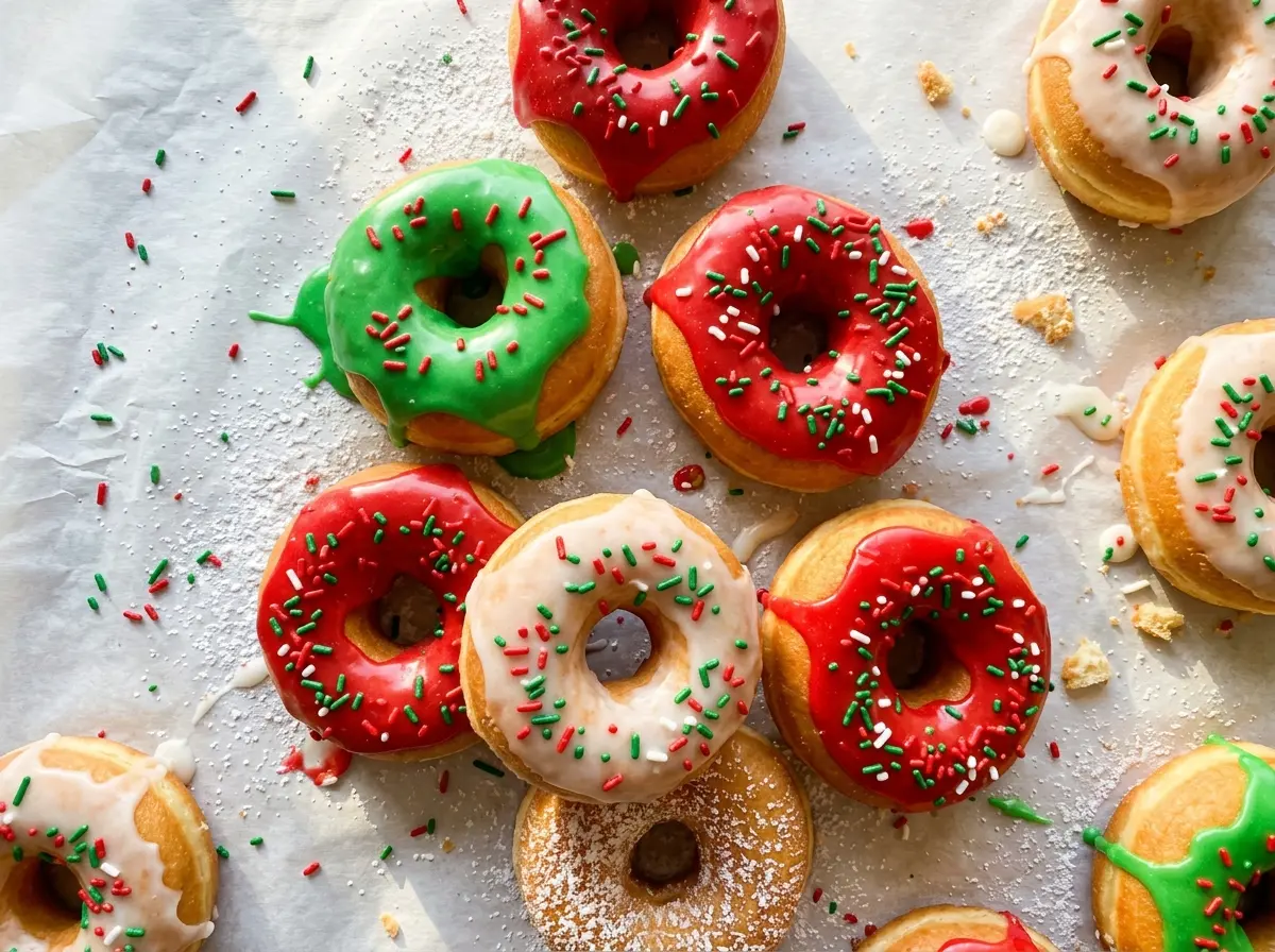 Christmas Donut Tree green candy coating