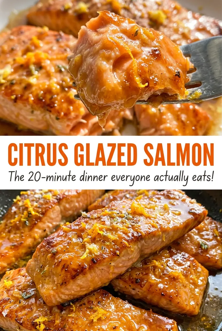 Citrus Glazed Salmon flaky golden citrus glaze
