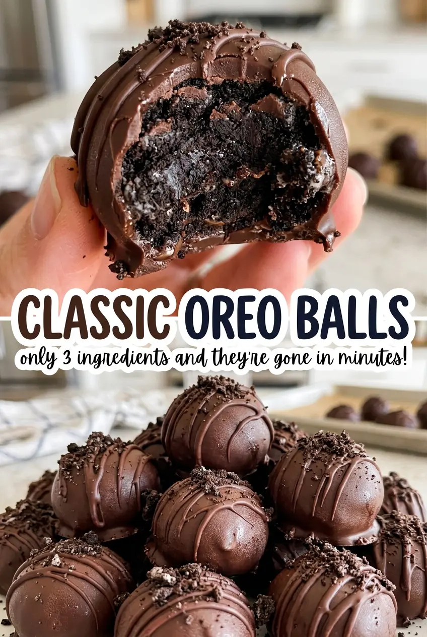 Classic Oreo Balls glossy chocolate coating