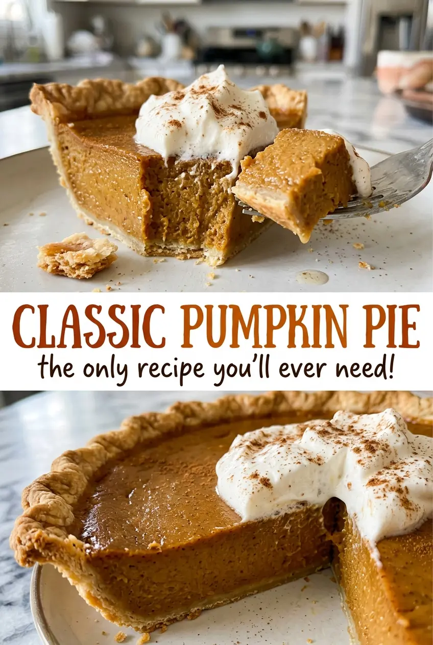 Classic Pumpkin Pie creamy custard crust