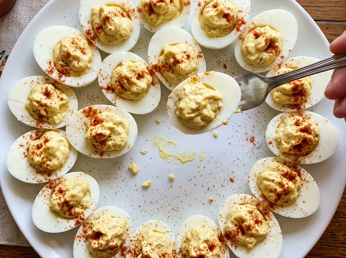 Classic Southern Deviled Eggs creamy, paprika-dusted