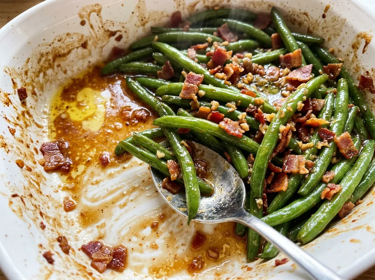 Crack Green Beans with crisp bacon