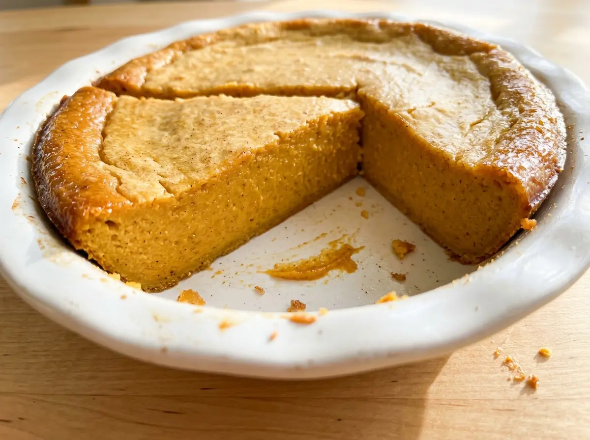 Crustless Pumpkin Pie smooth spiced custard