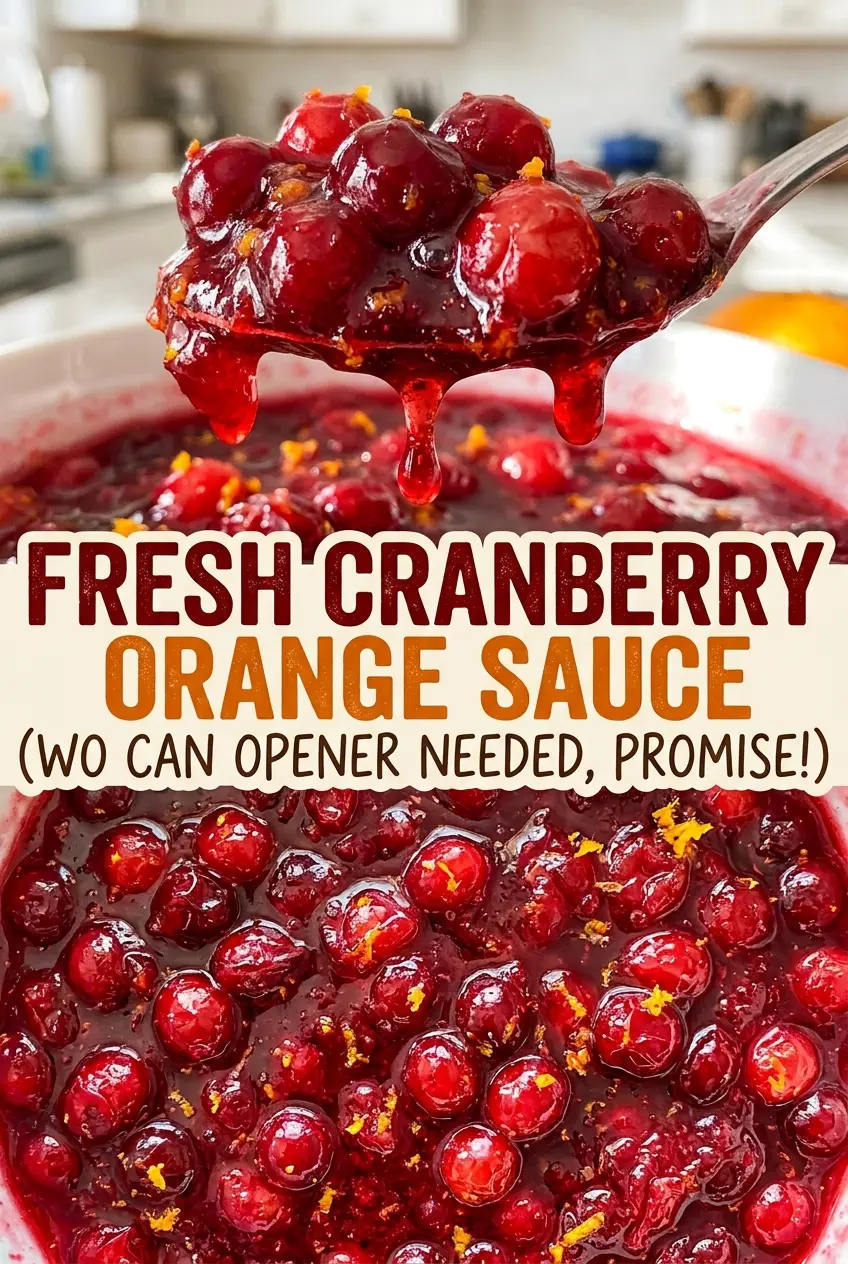 Fresh Cranberry Orange Sauce, bright citrusy berry relish