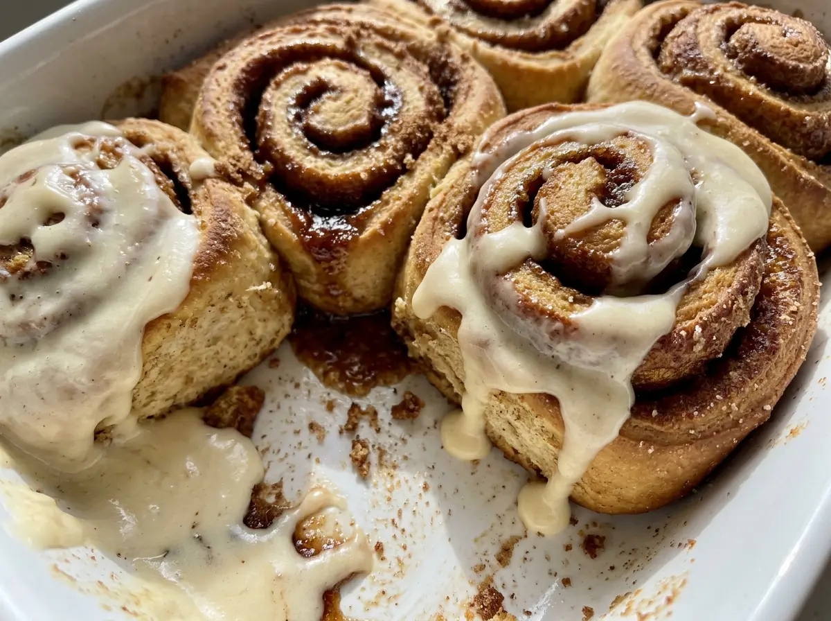 Gingerbread Cinnamon Rolls golden spiced