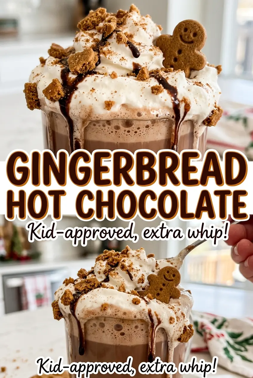 Gingerbread Hot Chocolate creamy warm spiced drink