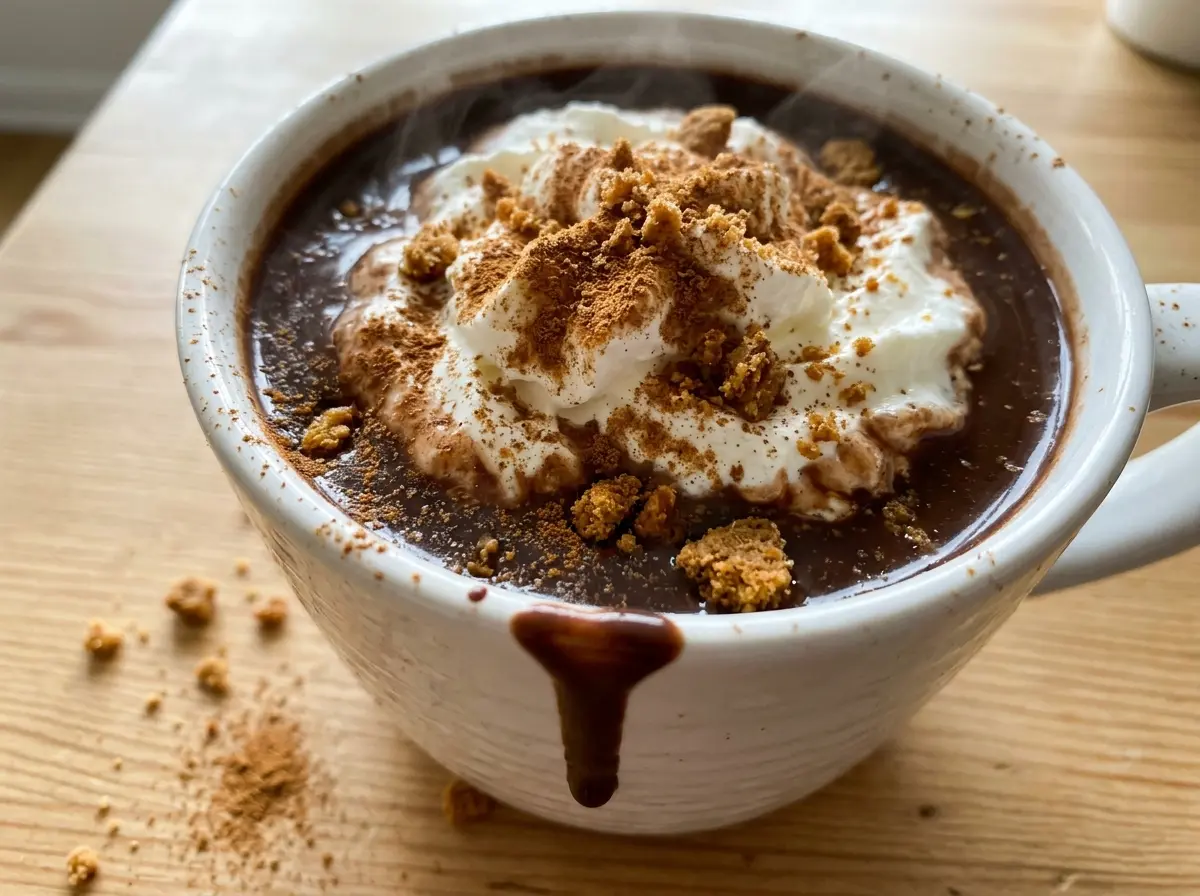 Gingerbread Hot Chocolate steaming spiced cocoa