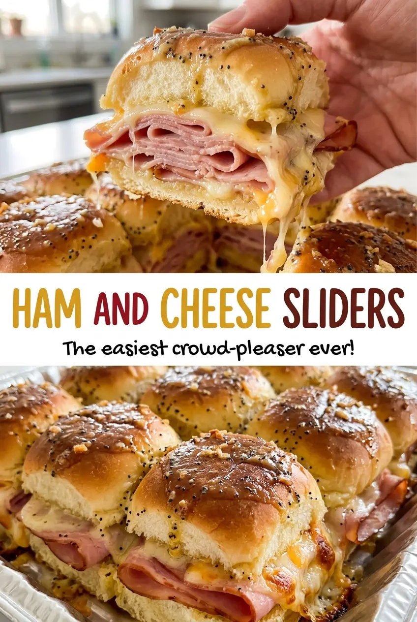 Ham and Cheese Sliders melty Swiss filling