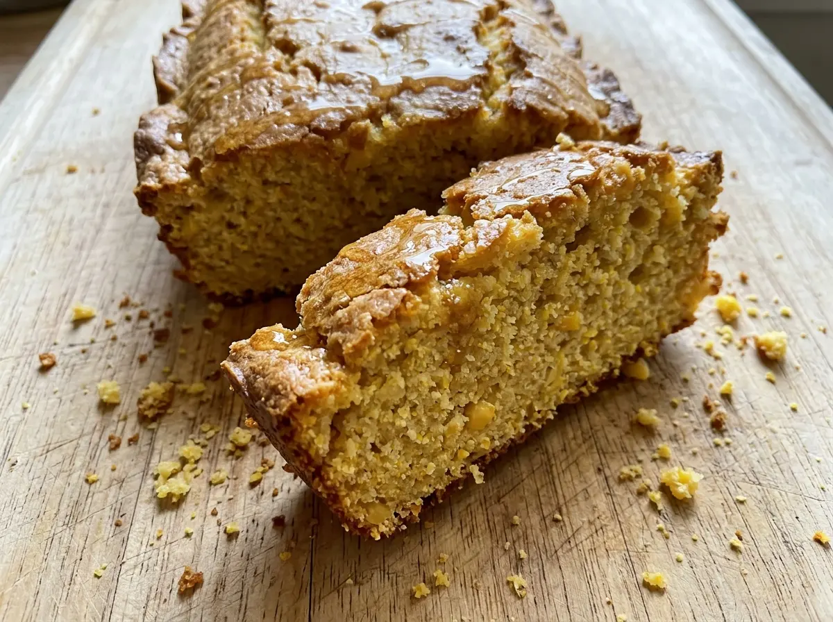 Honey cornbread golden tender crumb