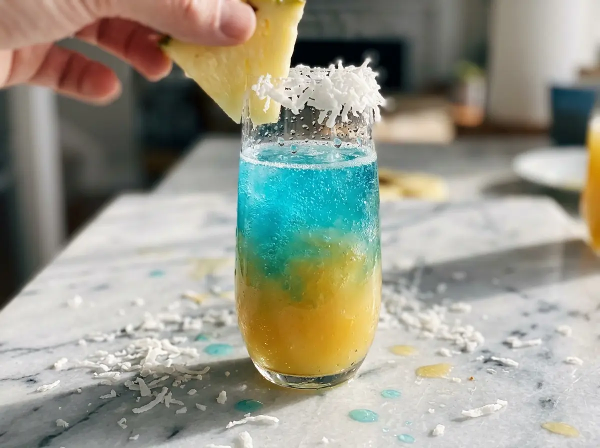 Jack Frost Mimosas blue coconut rims