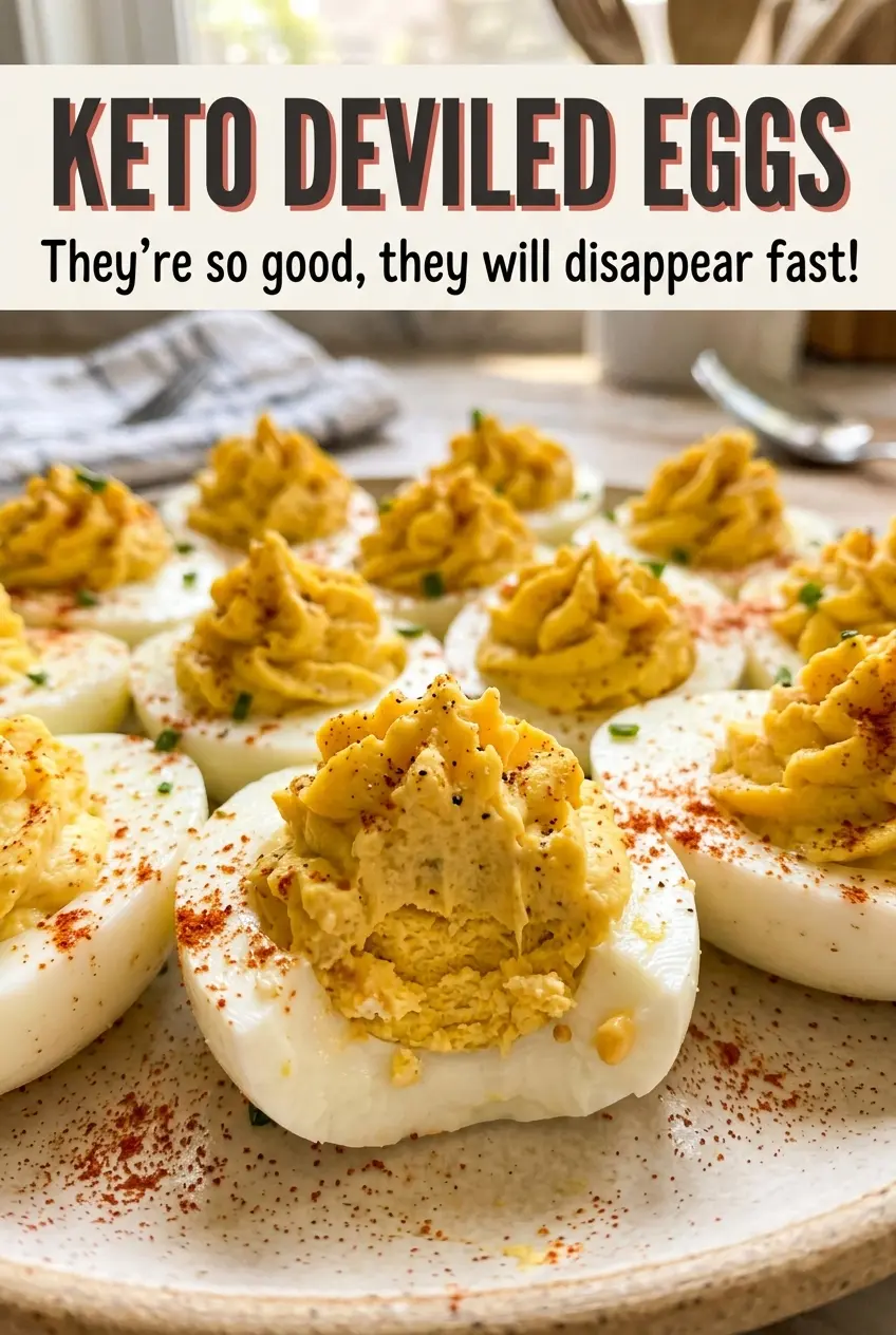 Keto Deviled Eggs creamy paprika-topped