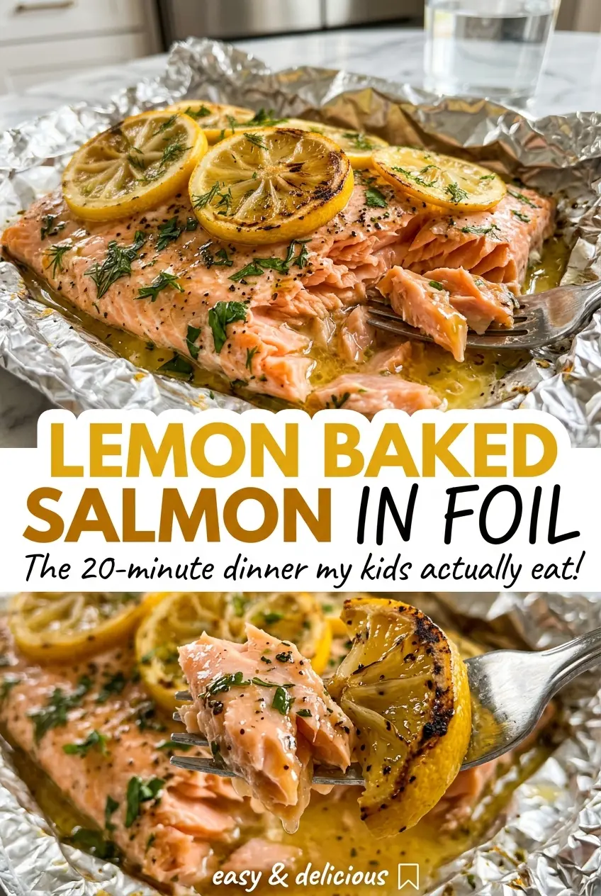 Lemon Baked Salmon in Foil tender flaky salmon