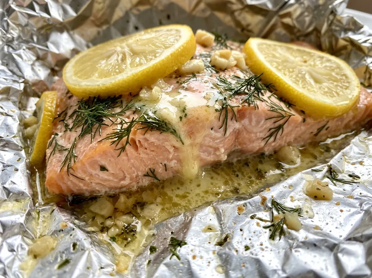 Lemon Baked Salmon in Foil buttery lemon garlic