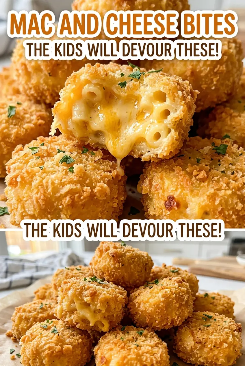 Mac and Cheese Bites golden panko tops