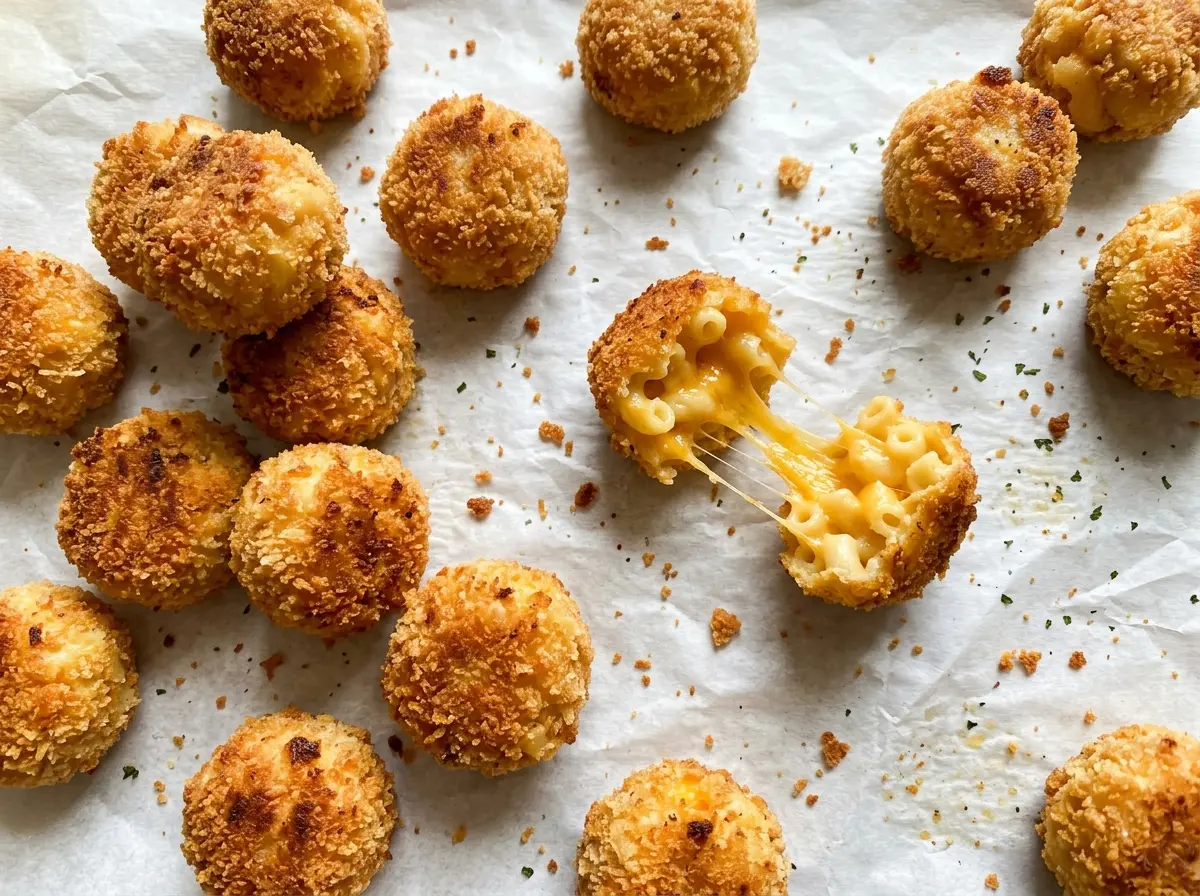 Mac and Cheese Bites golden panko tops