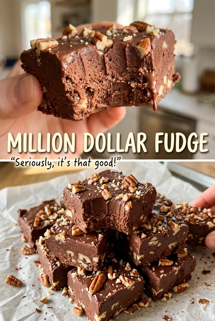Million Dollar Fudge smooth chocolate squares