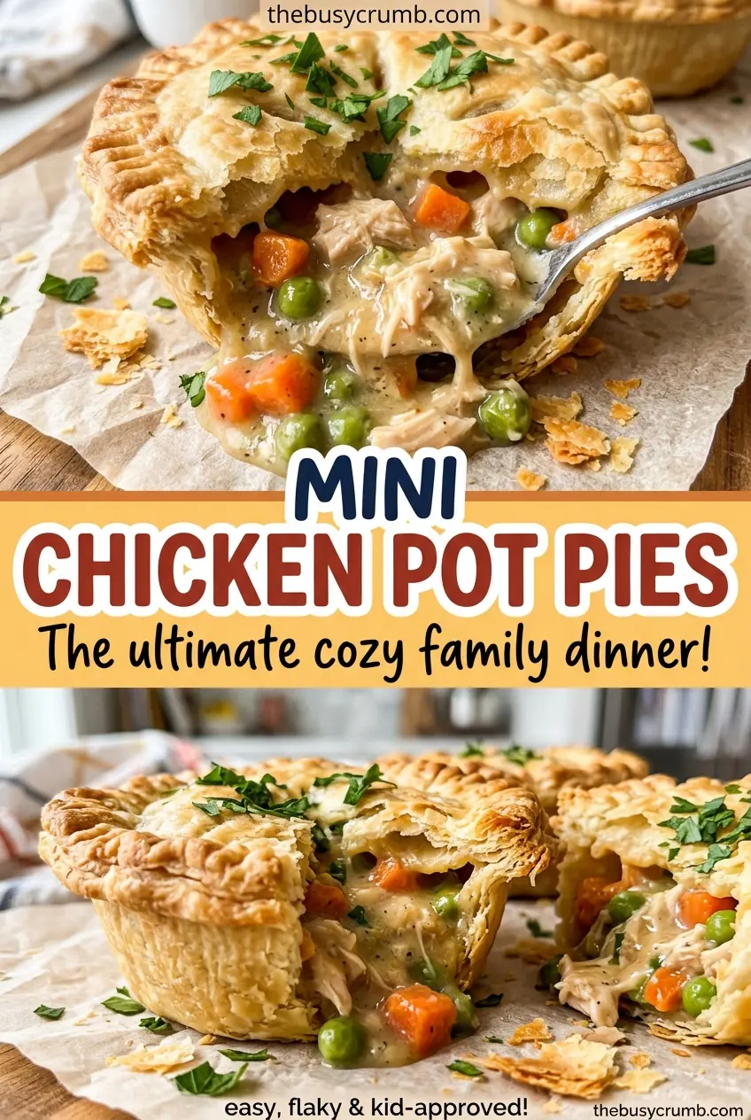 Mini chicken pot pies creamy savory filling
