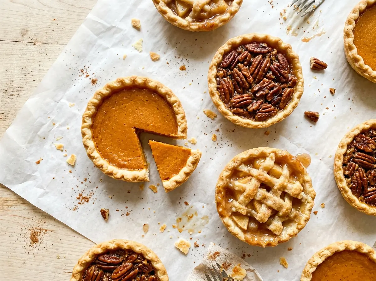 Mini Thanksgiving Pies golden pumpkin filling