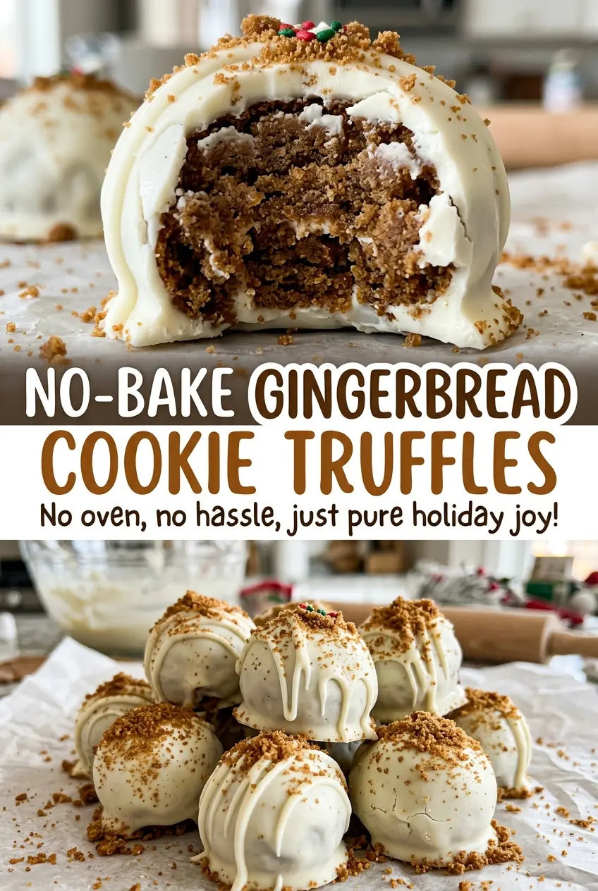 No bake gingerbread cookie truffles, spiced bite-size treats