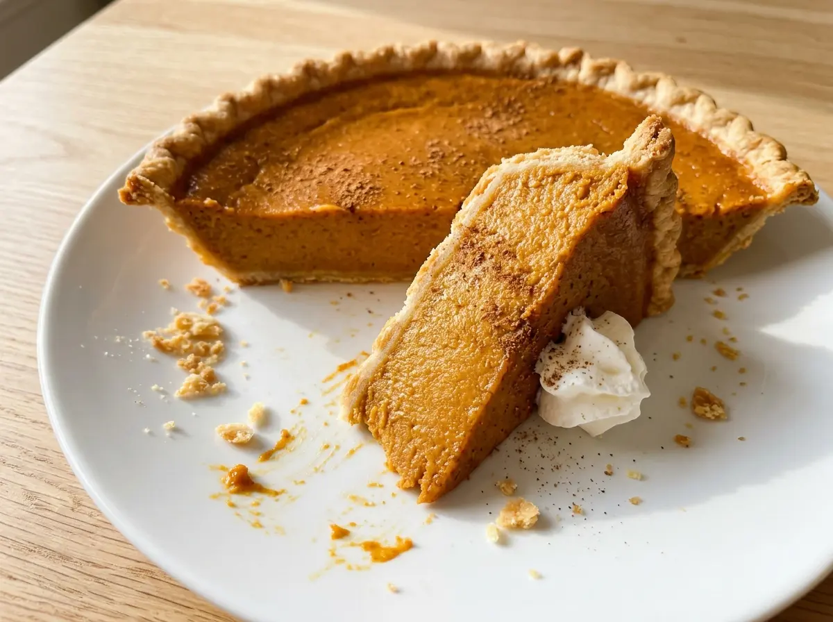 Old Fashioned Pumpkin Pie with smooth spiced filling