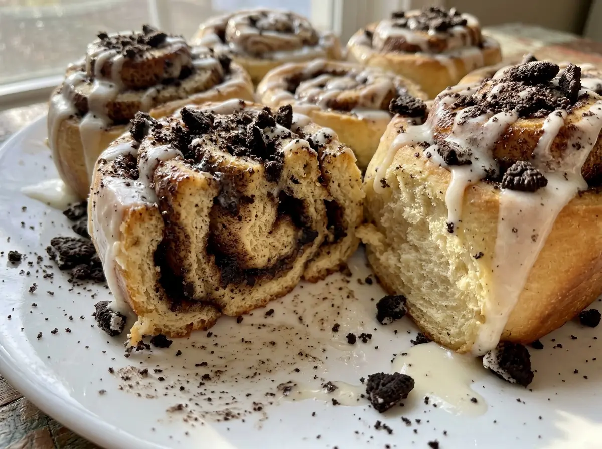 Oreo Cinnamon Rolls soft cinnamon swirls