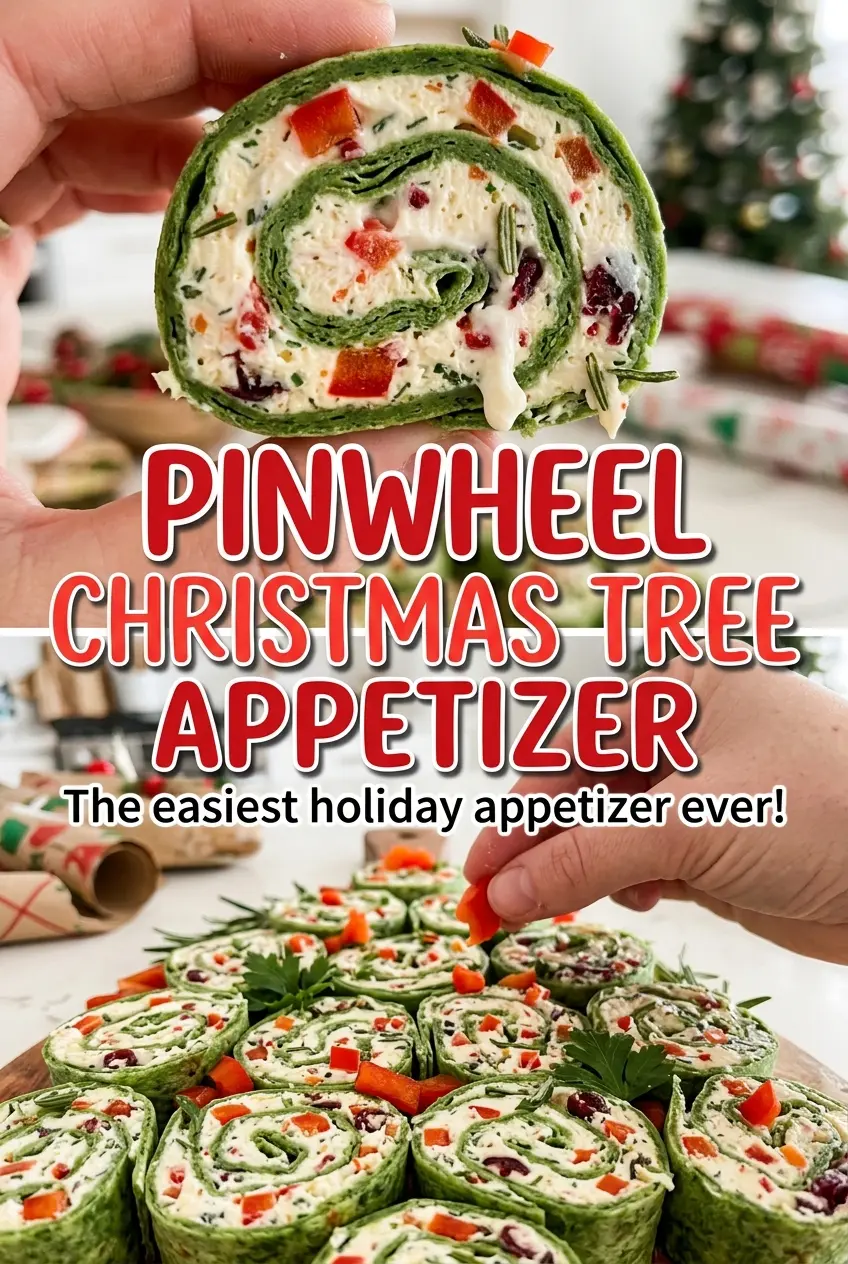 Pinwheel Christmas Tree Appetizer pesto cheese spirals