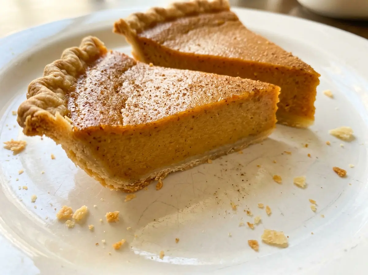 Pumpkin Custard Pie smooth spiced filling