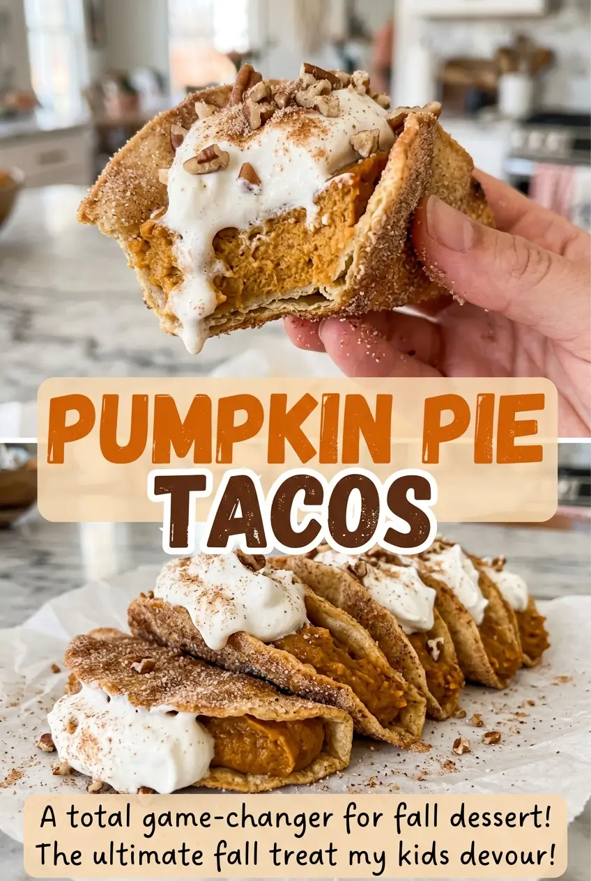 Pumpkin Pie Tacos crisp cinnamon shells