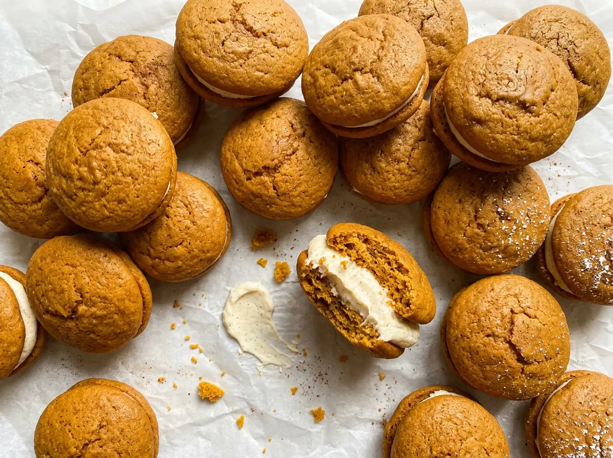 Pumpkin Whoopie Pies with soft spiced cakes