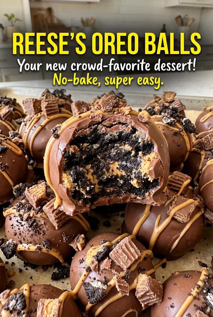 Reeses Oreo Balls dark chocolate bites