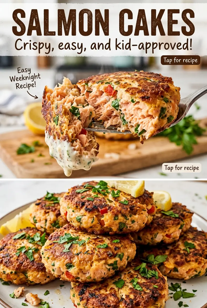 Salmon Cakes browned, tender patties