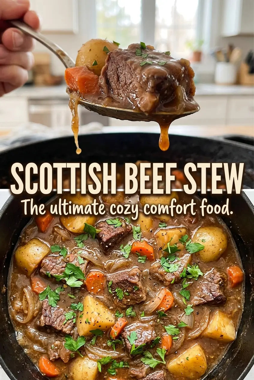Scottish Beef Stew with hearty potatoes and carrots